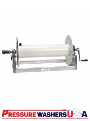 KR3A28 Kings 28" Aluminum Manual Hose Reel with 1" Stainless Steel Manifold