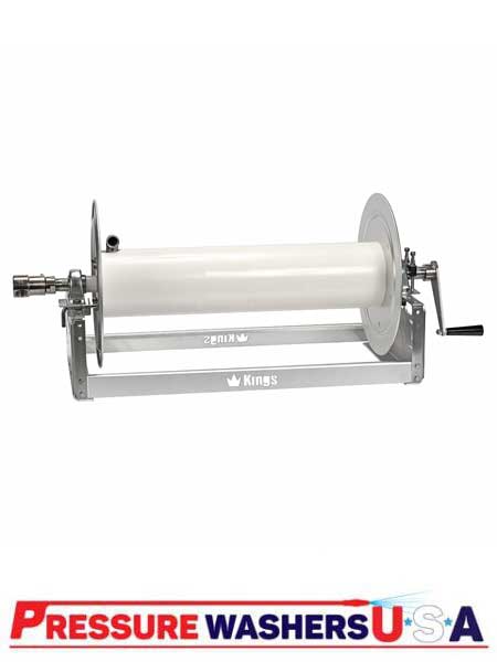 KR3A28 Kings 28" Aluminum Manual Hose Reel with 1" Stainless Steel Manifold