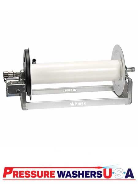 KR3A28E Kings 28" Aluminum Electric Hose Reel with 1" Manifold